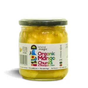 Organic Mango Chunks in Pineapple Juice/Sugar Syrup