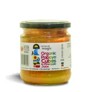 Organic Papaya Cubes in Pineapple Juice/Sugar Syrup